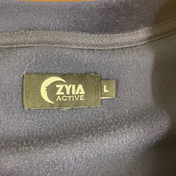 Zyia Active dark blue velour pullover sweatshirt top large - Picture 9 of 9